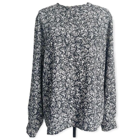 VTG Rena Rowan for Saville Buttons Back Flower Top - Picture 1 of 6